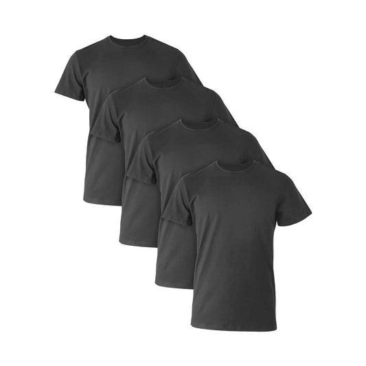 Hanes Ultimate® Comfort Fit Men's Crewneck Undershirt, Black, 4-Pack